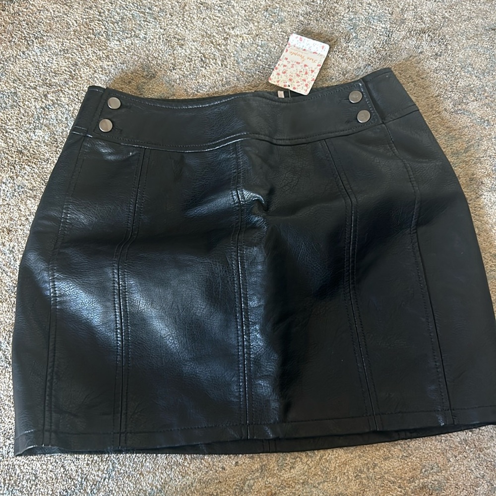 Free People Retro Mini leather skirt